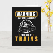 Treintreinen Gezegde treinpersoneel Kaart (Gele Bloem)