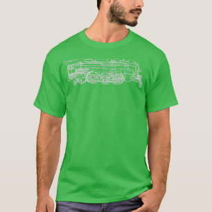 Treintreinen voor de spoorweg met stuurstoflocomot t-shirt