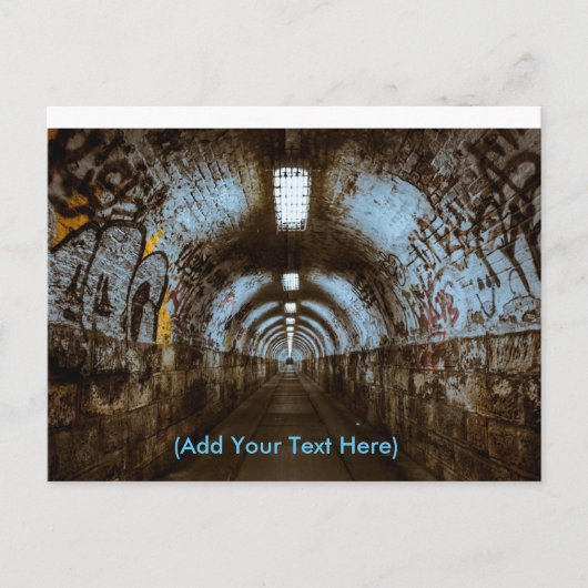 Treintunnel met graffiti-Briefkaart Briefkaart (Voorkant)