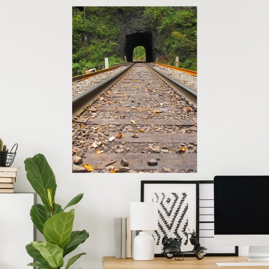 Treintunnel Poster (Thuiskantoor)