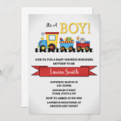 Treinuitnodiging voor Baby shower Kaart (Voorkant / Achterkant)