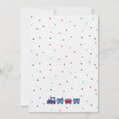 Treinuitnodiging, voor een jongen, 2e verjaardag kaart (Achterkant)