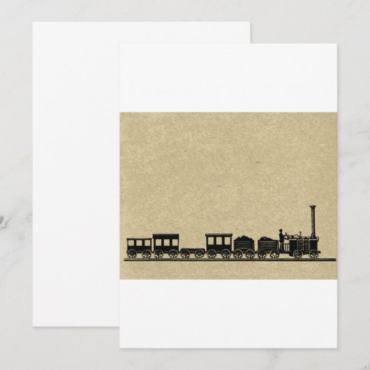 treinuitnodigingen kaart (Voorkant / Achterkant)