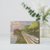 treinvakantie, locomotief in het land (Staand voorkant)