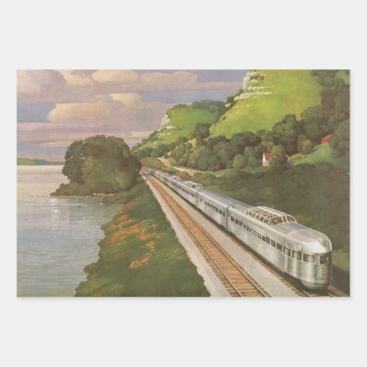  treinvakantie, locomotief in het land inpakpapier vel (Voorkant 2)