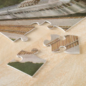 treinvakantie, locomotief in het land legpuzzel (Zijkant)