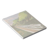  treinvakantie, locomotief in het land notitieblok (Schuin)