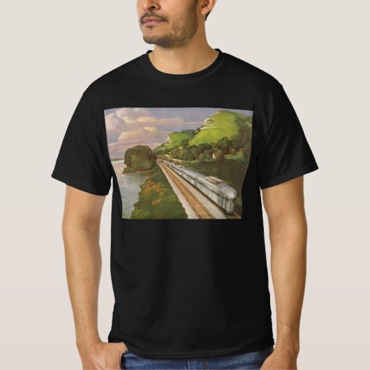  treinvakantie, locomotief in het land t-shirt (Voorkant)