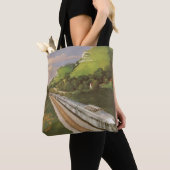  treinvakantie, locomotief in het land tote bag (Dichtbij)