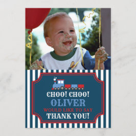 Treinverjaardag dank u kaart