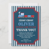 Treinverjaardag dank u kaart (Voorkant)