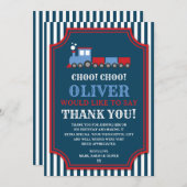 Treinverjaardag dank u kaart (Voorkant / Achterkant)