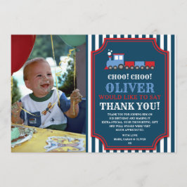 Treinverjaardag dank u kaart