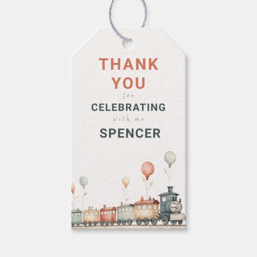  treinverjaardag dank u Label Cadeaulabel (Voorkant)