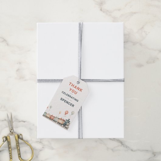  treinverjaardag dank u Label Cadeaulabel (Met Touw)