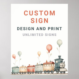 Treinverjaardag Douanebord Poster