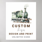 Treinverjaardag Douanebord Poster (Voorkant)