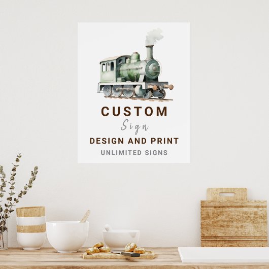  Treinverjaardag Douanebord Poster (Keuken)