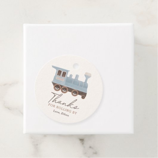 treinverjaardagsfeestje bedankjes labels (In situ)