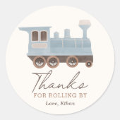  treinverjaardagsfeestje ronde sticker (Voorkant)