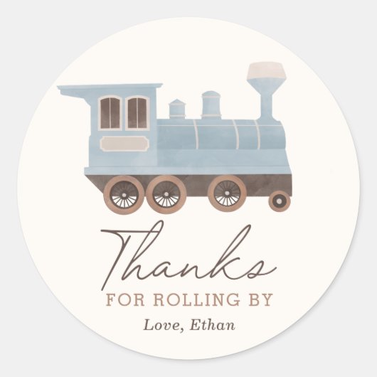  treinverjaardagsfeestje ronde sticker (Voorkant)