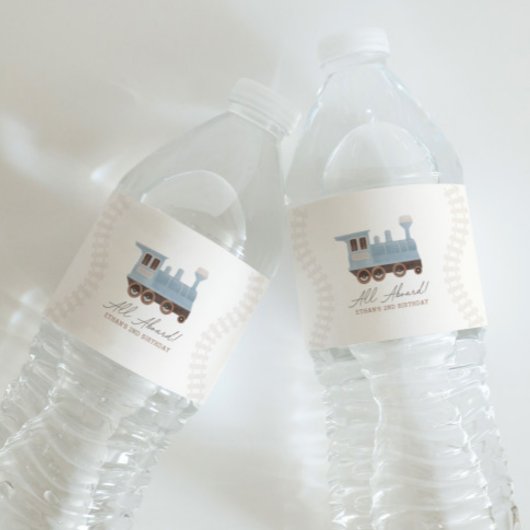  treinverjaardagsfeestje waterfles etiket