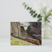  treinverkeer in Zwitserland Briefkaart (Staand voorkant)