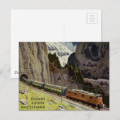  treinverkeer in Zwitserland Briefkaart (Voorkant / Achterkant)