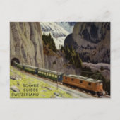  treinverkeer in Zwitserland Briefkaart (Voorkant)