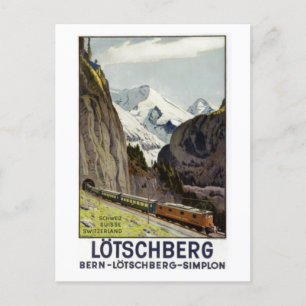 treinverkeer in Zwitserland Feestdagenkaart