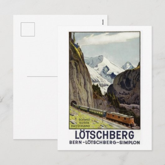  treinverkeer in Zwitserland Feestdagenkaart (Voorkant / Achterkant)