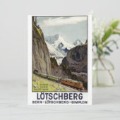  treinverkeer in Zwitserland Feestdagenkaart (Staand voorkant)