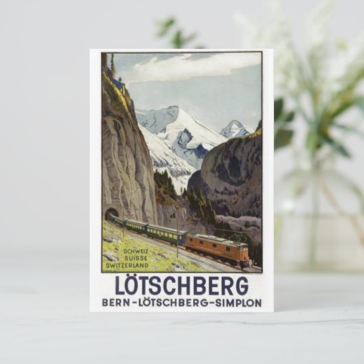  treinverkeer in Zwitserland Kaart (Staand voorkant)