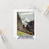 treinverkeer in Zwitserland Kaart (Voorkant / Achterkant in situ)