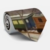 treinverkeer in Zwitserland Stropdas (Opgerold)