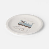  treinvervoer Verjaardag Papieren Bordje (Gekanteld)