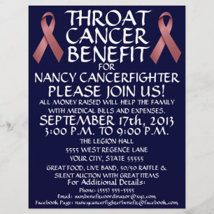 Treinvoordeel voor Throat Cancer Flyer