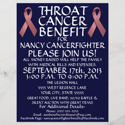 Treinvoordeel voor Throat Cancer Flyer (Voorkant)