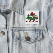 Treinwagenchauffeur Vierkante Button 5,1 Cm (In situ)