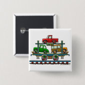 Treinwagenchauffeur Vierkante Button 5,1 Cm (Voorkant /achterkant)