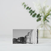 Treinwagens op het visitekaartje van de spoorwerf (Staand voorkant)