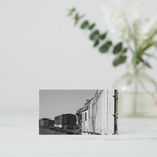 Treinwagens op het visitekaartje van de spoorwerf (Staand voorkant)