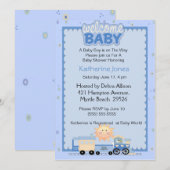 Treinwelkomstuitnodigingen voor Baby shower Kaart (Voorkant / Achterkant)