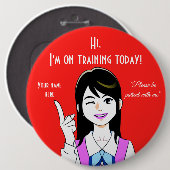 Treinwerker Ronde Button 6,0 Cm (Voorkant /achterkant)