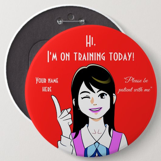 Treinwerker Ronde Button 6,0 Cm (Voorkant /achterkant)