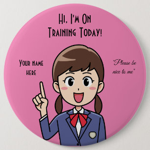 Treinwerker Roze Button