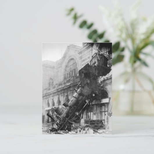 Treinwrak in het Briefkaart Montparnasse (Staand voorkant)