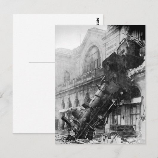 Treinwrak in het Briefkaart Montparnasse (Voorkant / Achterkant)