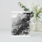 Treinwrak in Montparnasse, spoorwegramp Briefkaart (Staand voorkant)