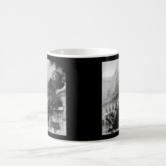 Treinwrak in Montparnasse, spoorwegramp Koffiemok (Center)